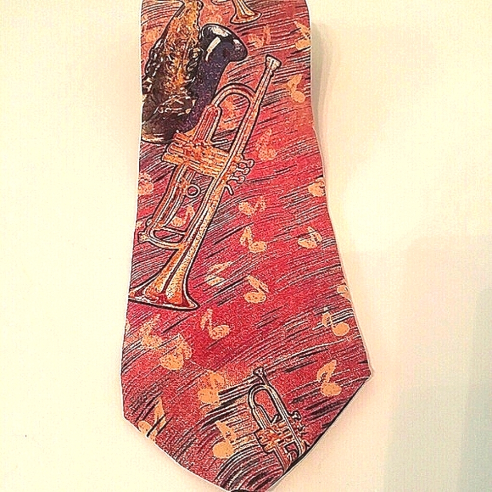 -Men's Necktie JeSuis Music Brown, Rust